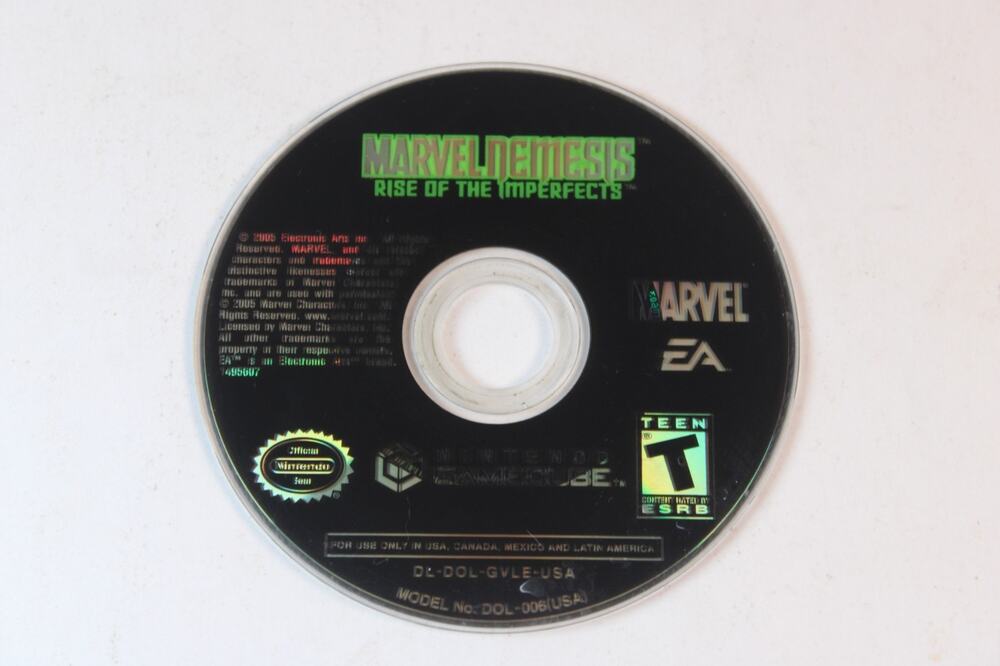 Marvel Nemesis Rise of the Imperfects (Nintendo GameCube, 2005) Game Disc Only